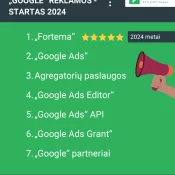 Geriausias: „Google“ reklamos - startas 2024